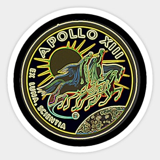 NASA Apollo 13 Neon Retro Design Sticker